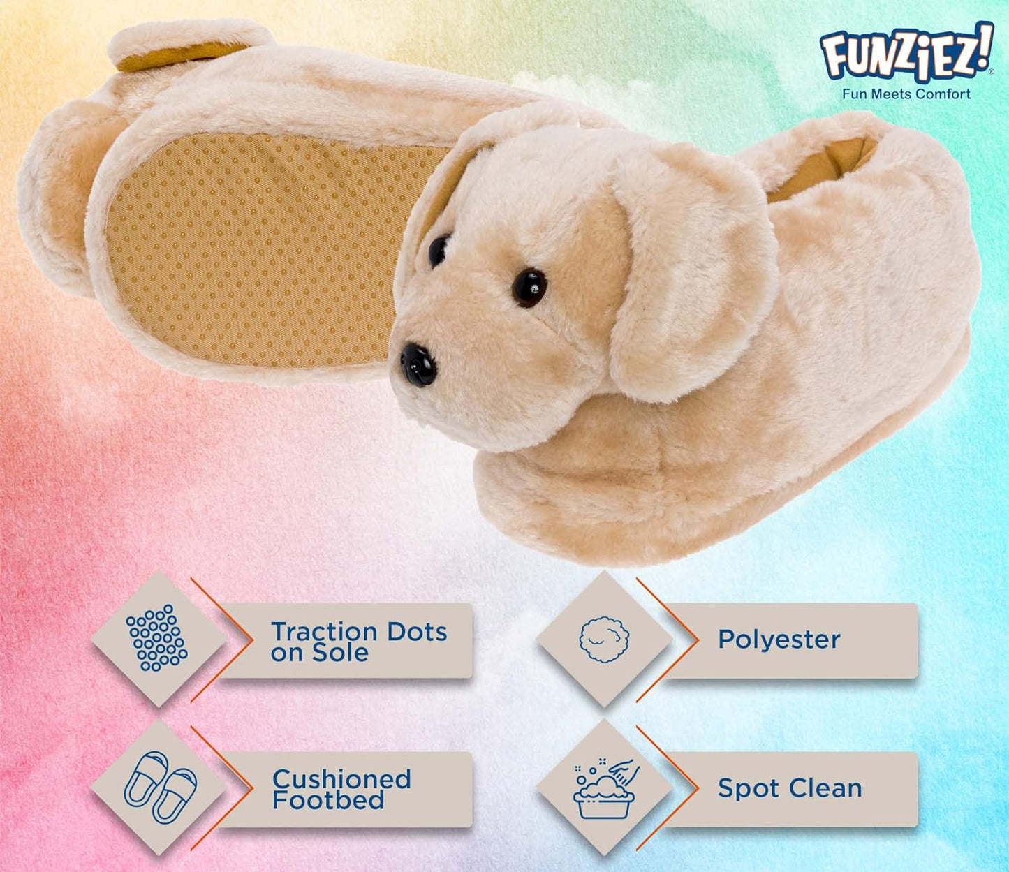 Silver Lilly Fuzzy Dog Slippers for Women & Men, Funny, House Shoes, Animal, Cute Novelty, Great Mother'S Day Gift for Mom, Wife, Daughter