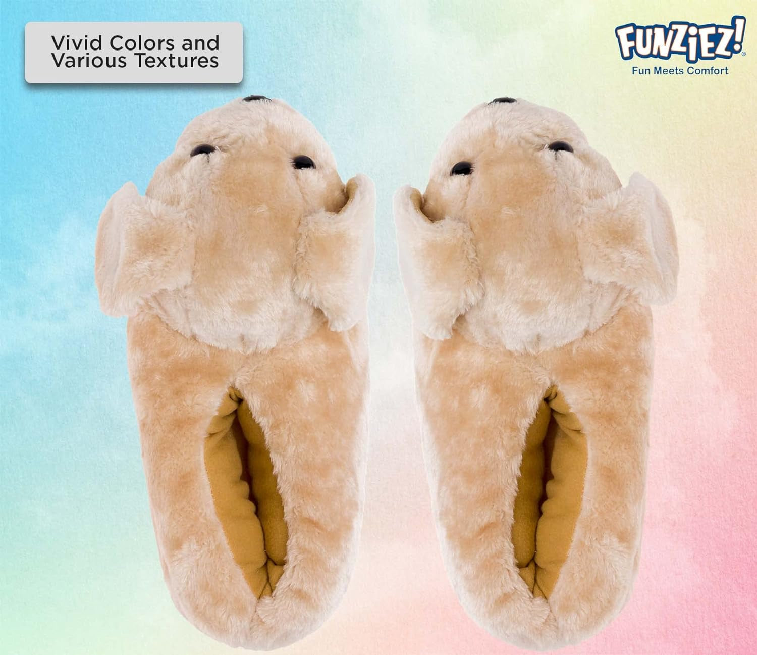 Silver Lilly Fuzzy Dog Slippers for Women & Men, Funny, House Shoes, Animal, Cute Novelty, Great Mother'S Day Gift for Mom, Wife, Daughter